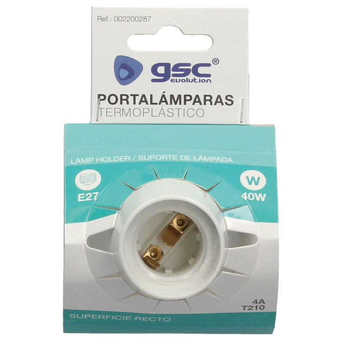GSC Evolution Portalamparas de surface rectangulaire E27 Blanco