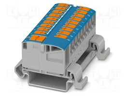 PHOENIX CONTACT PTVFIX 6/18X2,5-NS35A BU Connecteur pour rail 24A 690V
