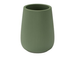 Berilo Porte-brosses à dents Rayures Bombé Vert Beryl 8 x 12 x 8 cm (Set de 12)