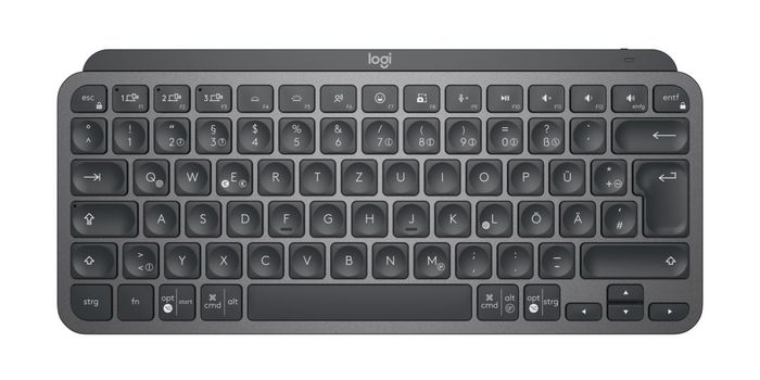 Logitech MX Keys Mini Clavier Sans Fil Compact pour Professionnels avec Souris - Layout Allemand (AZERTY), Bluetooth, Logi Bolt, Rétroéclairage, Rechargeable