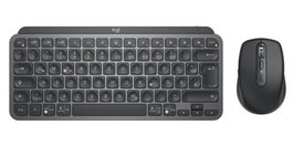 Logitech MX Keys Mini Clavier Sans Fil Compact pour Professionnels avec Souris - Layout Allemand (AZERTY), Bluetooth, Logi Bolt, Rétroéclairage, Rechargeable