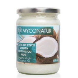 MYCONATUR Huile de Coco Vierge Extra Biologique 500ml - Superaliment, Sans Gluten, Vegan