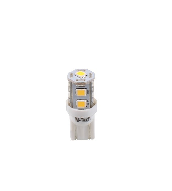 M-Tech Blister 2X Led L018 W - W5 W 9XSmd3528 Blanc 12V 9 LEDs OSRAM Opto Semiconductors 0,72W Feux Position Clignotants