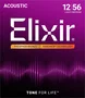 ELIXIR 16002 Jeu de cordes acoustiques Nanoweb 92/8 Phosphor Bronze Medium 12-56