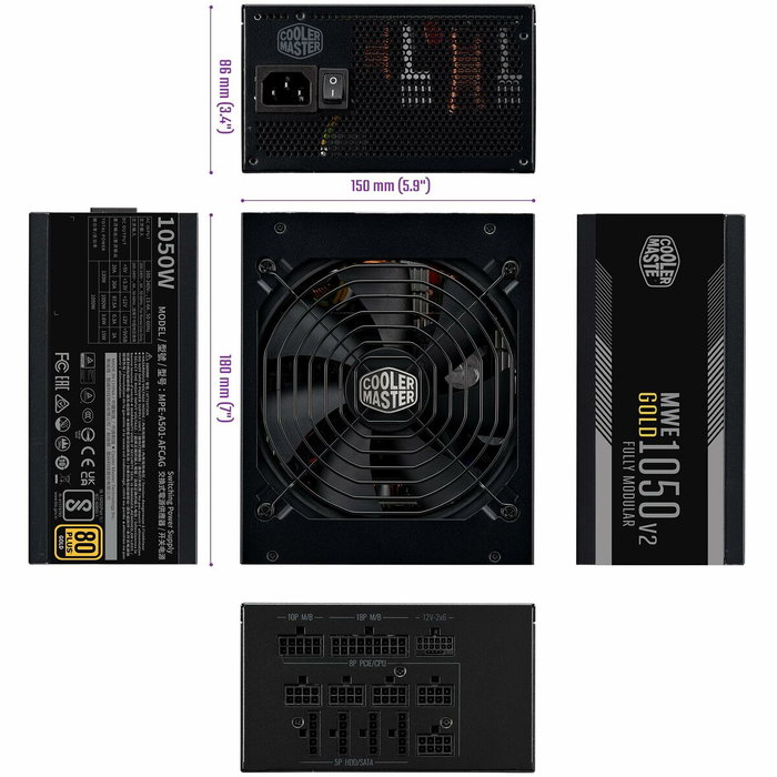 Cooler Master MWE Gold 1050W V2 ATX 3.1 80+ Gold 1050W Cooler Master MWE Gold 1050W V2 ATX 3.1 80+ Gold 1050W