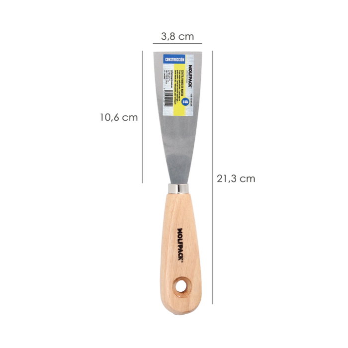 WOLFPACK LINEA PROFESIONAL Spatule avec manche en bois et lame de 40 mm