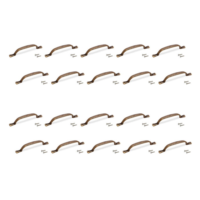 Emuca Lot de 20 poignées pour meubles Nairobi, L139mm, entraxe 96mm, Zamak, Bronze Emuca Lot de 20 poignées pour meubles Nairobi, L139mm, entraxe 96mm, Zamak, Bronze