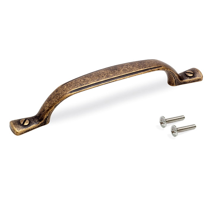 Emuca Lot de 20 poignées pour meubles Nairobi, L139mm, entraxe 96mm, Zamak, Bronze Emuca Lot de 20 poignées pour meubles Nairobi, L139mm, entraxe 96mm, Zamak, Bronze