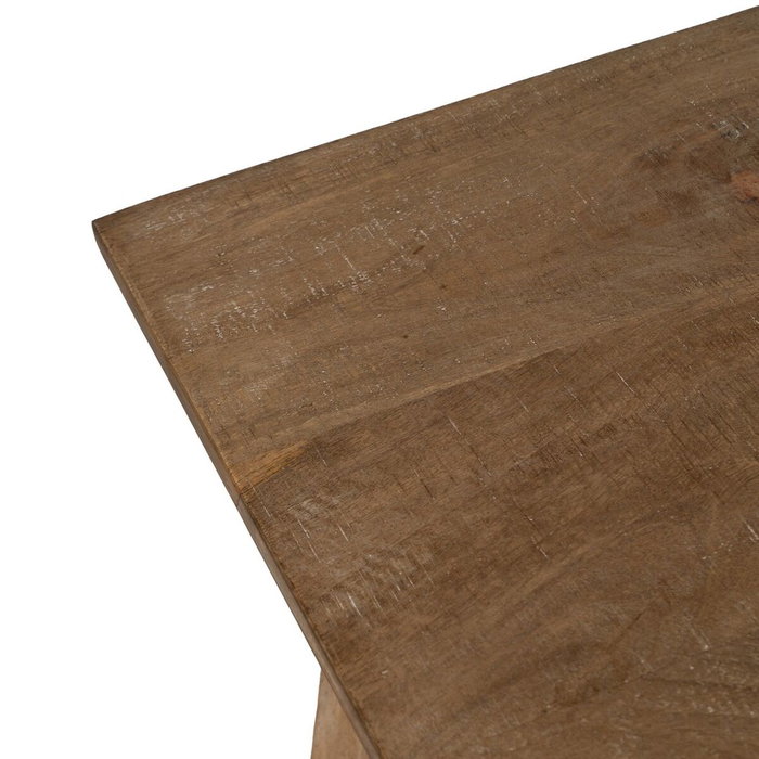 BigBuy Home Table d'appoint Noir Naturel 110 x 60 x 90 cm