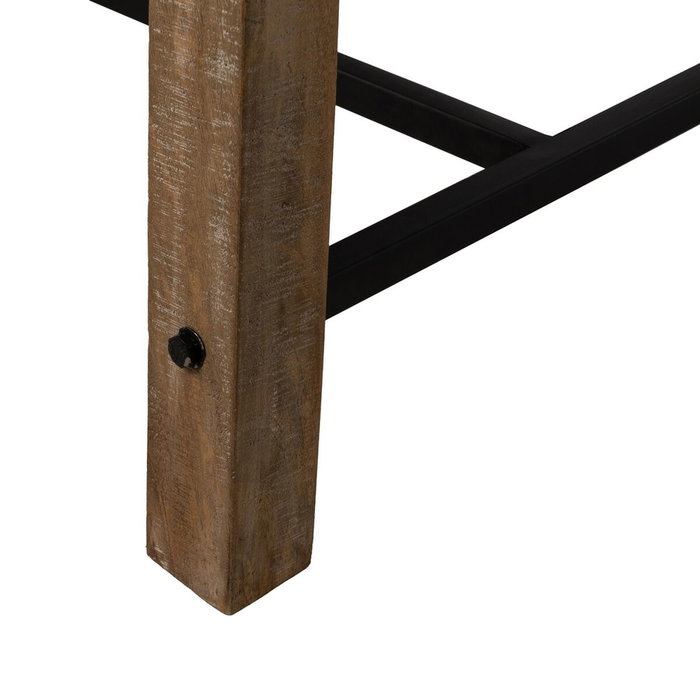 BigBuy Home Table d'appoint Noir Naturel 110 x 60 x 90 cm
