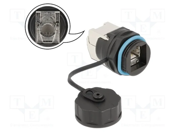 DELOCK Connecteur RJ45 Cat 6a avec clapet, noir DELOCK Connecteur RJ45 Cat 6a avec clapet, noir