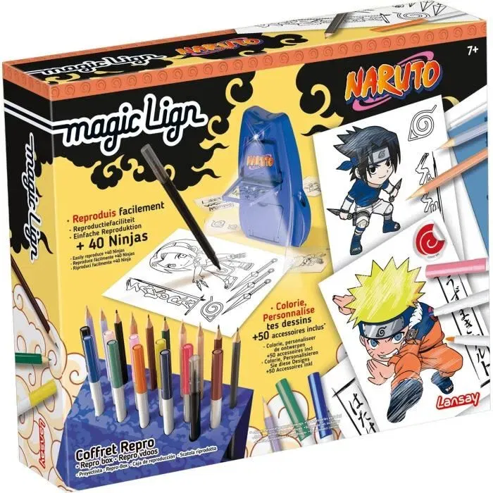 Lansay Coffret de Dessin Magic Lign Repro Naruto - 100 Illustrations à Projeter - Jeu Créatif Enfant Dès 7 Ans Lansay Coffret de Dessin Magic Lign Repro Naruto - 100 Illustrations à Projeter - Jeu Créatif Enfant Dès 7 Ans