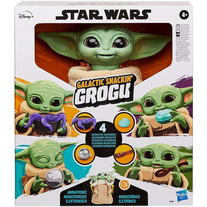 HASBRO - Figure animatronique Baby Yoda The Child Grogu Mandalorian Star Wars, 23 cm, avec sons, mouvements et accessoires interactifs, jouet enfant +4 ans