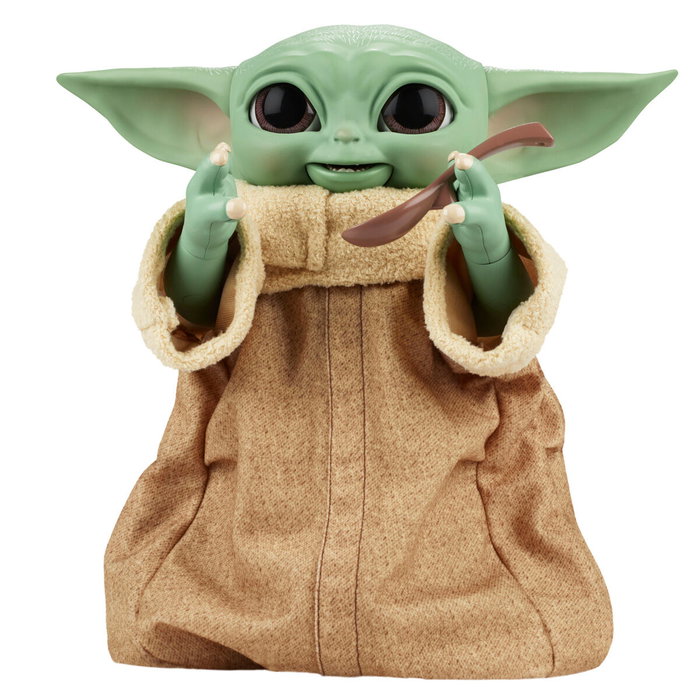 HASBRO - Figure animatronique Baby Yoda The Child Grogu Mandalorian Star Wars, 23 cm, avec sons, mouvements et accessoires interactifs, jouet enfant +4 ans