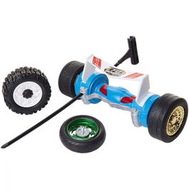 Jakks Pacific - 4 pneus Roues volantes avec Lanceur turbo - Jouet d'extérieur pour garçons - Bleu