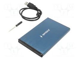 GEMBIRD Boîtier pour disques 2,5 pouces USB 3.0 Aluminium Bleu Marine