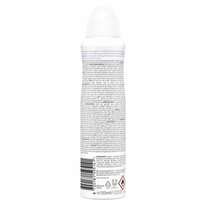 Dove Déodorant en Spray Lavande & Camomille 150 ml Dove Déodorant en Spray Lavande & Camomille 150 ml