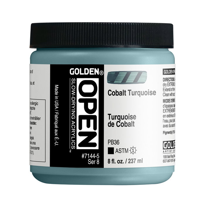 Golden OPEN Peinture Acrylique Turquoise Cobalt 237 ml Golden OPEN Peinture Acrylique Turquoise Cobalt 237 ml
