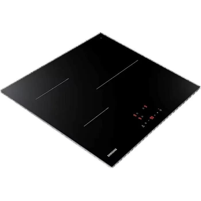 Samsung NZ63T3706A1/UR - Table de cuisson à induction - 3 foyers - Largeur 59 cm - Zone de 28 cm - Commandes sensitives - Booster - Sécurité enfant