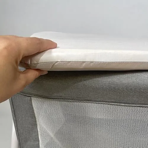Nania Berceau bébé Hillary - Dès la naissance jusqu'à 9 kg - Matelas 3 cm inclus - Avec rangement sous le lit et côtés ajourés