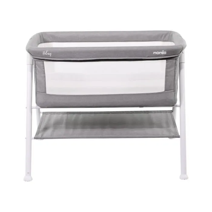 Nania Berceau bébé Hillary - Dès la naissance jusqu'à 9 kg - Matelas 3 cm inclus - Avec rangement sous le lit et côtés ajourés