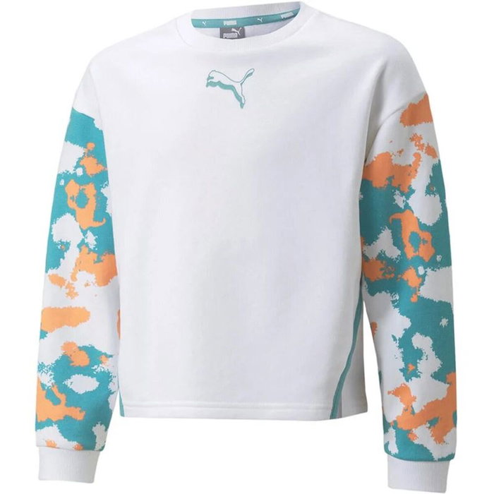 Sweat-shirt sans capuche fille Puma Alpha Crew Blanc Sweat-shirt sans capuche fille Puma Alpha Crew Blanc