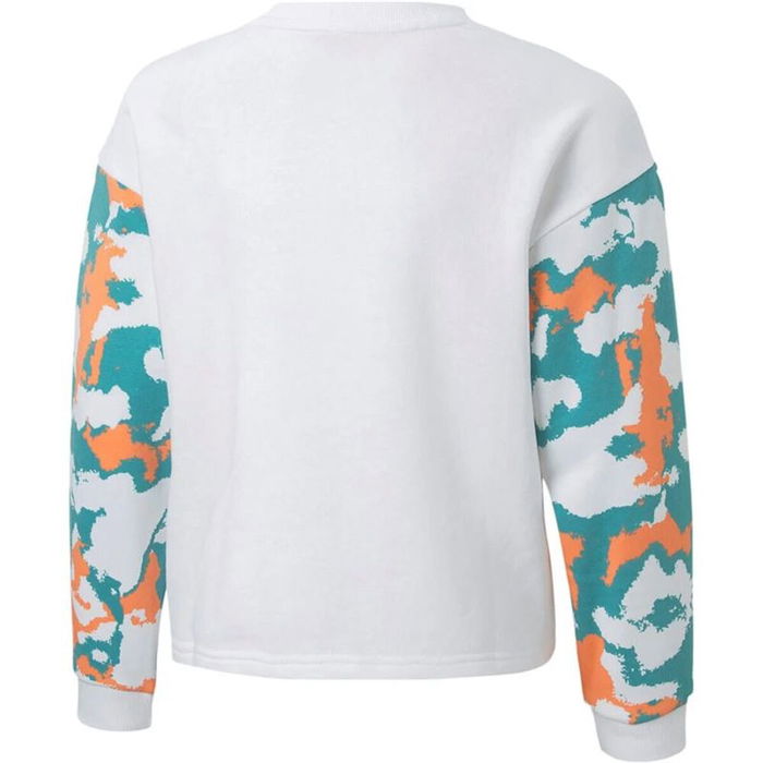 Sweat-shirt sans capuche fille Puma Alpha Crew Blanc