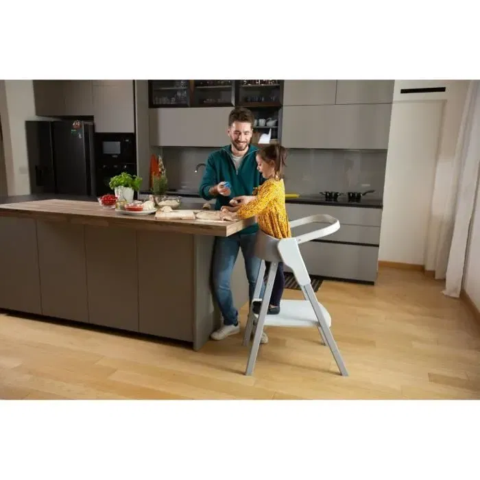 Chicco Crescendo - Kit tour d'observation pour enfant dès 2 ans - Gris - Tour d'apprentissage et plan de travail pour activités