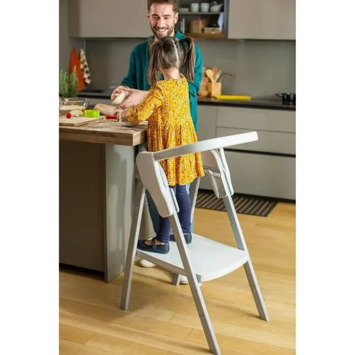 Chicco Crescendo - Kit tour d'observation pour enfant dès 2 ans - Gris - Tour d'apprentissage et plan de travail pour activités