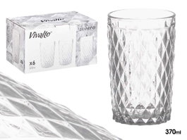 Vivalto Verre Diamant Transparent 395 ml