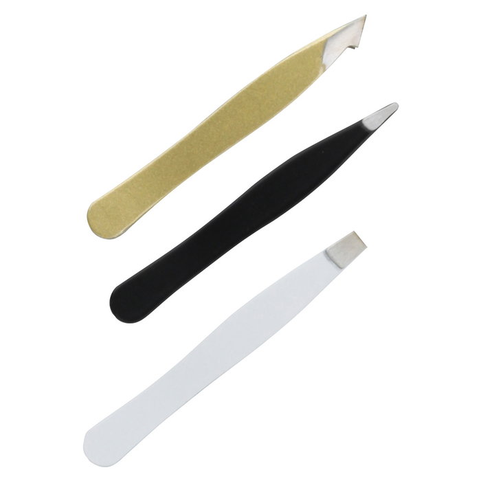 Cosmetic Club Jeu de 3 Mini Pinces à Épiler Différentes
