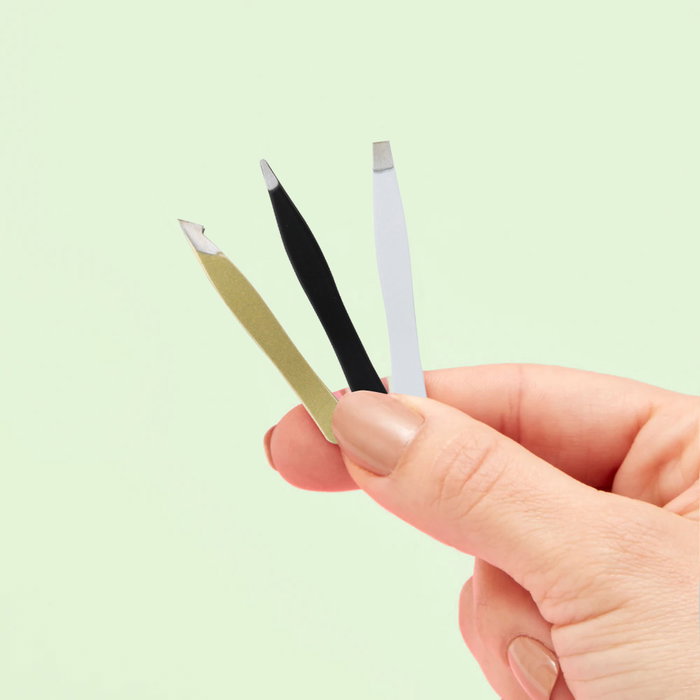 Cosmetic Club Jeu de 3 Mini Pinces à Épiler Différentes