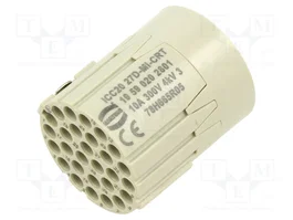 HARTING Connecteur industriel rond mâle 27 broches droit sur fil ICC20