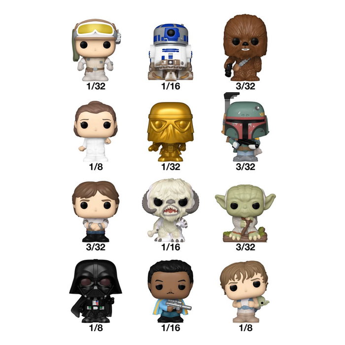 Funko Star Wars Bitty POP! Display de 32 figurines en vinyle 2,5 cm Funko Star Wars Bitty POP! Display de 32 figurines en vinyle 2,5 cm