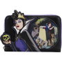 Loungefly Portefeuille Disney Princesses et Méchants - Reine Maléfique et Blanche-Neige - Cuir Vegan avec Fermeture Zippée - 15 x 10 cm