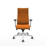 Piqueras Y Crespo Fauteuil Albacete Orange avec mécanisme synchrone et base blanche