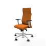 Piqueras Y Crespo Fauteuil Albacete Orange avec mécanisme synchrone et base blanche