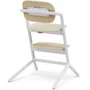 Cybex Chaise Haute Évolutive Lemo 2 Pack 3 en 1 - Blanc/Bois - Assise et Repose-Pieds Réglables Hauteur/Profondeur - Set Bébé Inclus - Compatible Transat et Tour d'Observation