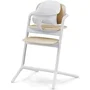 Cybex Chaise Haute Évolutive Lemo 2 Pack 3 en 1 - Blanc/Bois - Assise et Repose-Pieds Réglables Hauteur/Profondeur - Set Bébé Inclus - Compatible Transat et Tour d'Observation