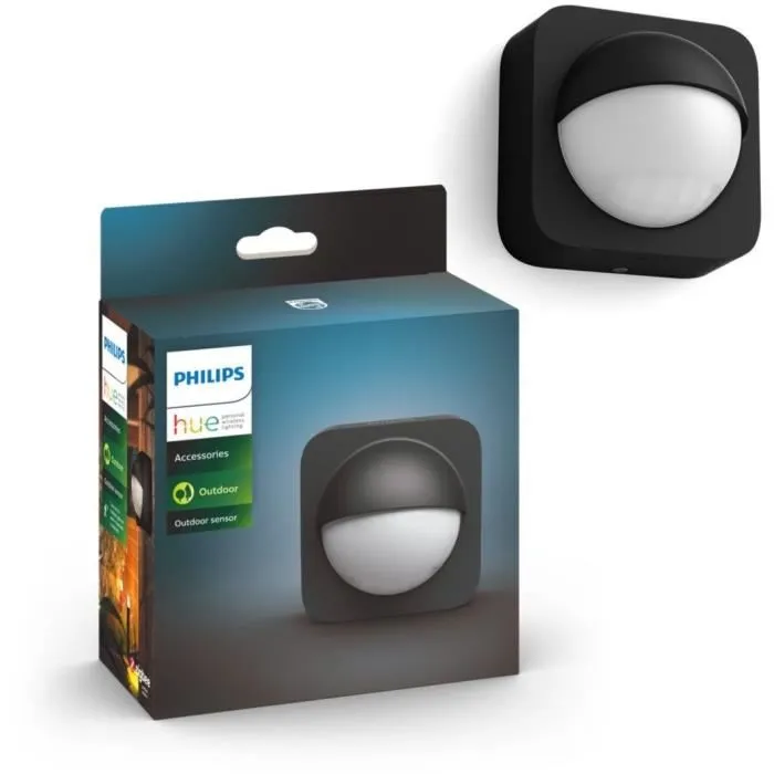 Philips Hue Outdoor Sensor - Détecteur de mouvement extérieur connecté noir - Compatible Alexa - Angle de détection 160° - PHILIPS Philips Hue Outdoor Sensor - Détecteur de mouvement extérieur connecté noir - Compatible Alexa - Angle de détection 160° - PHILIPS