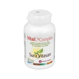 Sura Vitasan Vital C Complex 45 gélules - Complément alimentaire vitamine C 8 formes biodisponibles