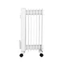 Oceanic Radiateur électrique bain d'huile - 1500W - 7 éléments - 3 puissances (600/900/1500 W) - Blanc - Mobile avec sécurité anti-renversement et enrouleur de cordon
