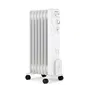 Oceanic Radiateur électrique bain d'huile - 1500W - 7 éléments - 3 puissances (600/900/1500 W) - Blanc - Mobile avec sécurité anti-renversement et enrouleur de cordon