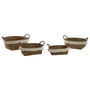 Set de basket Home ESPRIT Fibre naturelle Boho Usé 33 x 25 x 15 cm