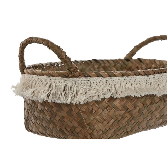 Set de basket Home ESPRIT Fibre naturelle Boho Usé 33 x 25 x 15 cm