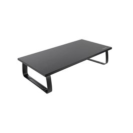 TooQ Support Élévateur en Bois pour Moniteur, 20 kg, Noir - Design Ergo