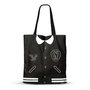 Karactermania - Bolsa de la compra shopping miércoles varsity - Sac de courses réutilisable en coton - Noir - Dimensions 40 x 34 x 1 cm
