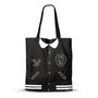Karactermania - Bolsa de la compra shopping miércoles varsity - Sac de courses réutilisable en coton - Noir - Dimensions 40 x 34 x 1 cm