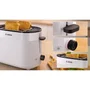 Bosch TAT2M121 MyMoment Toaster Blanc 2 Tranches - Fonctions Décongélation et Réchauffage, Centrage Automatique du Pain, Chauffe-Viennoiserie Intégré