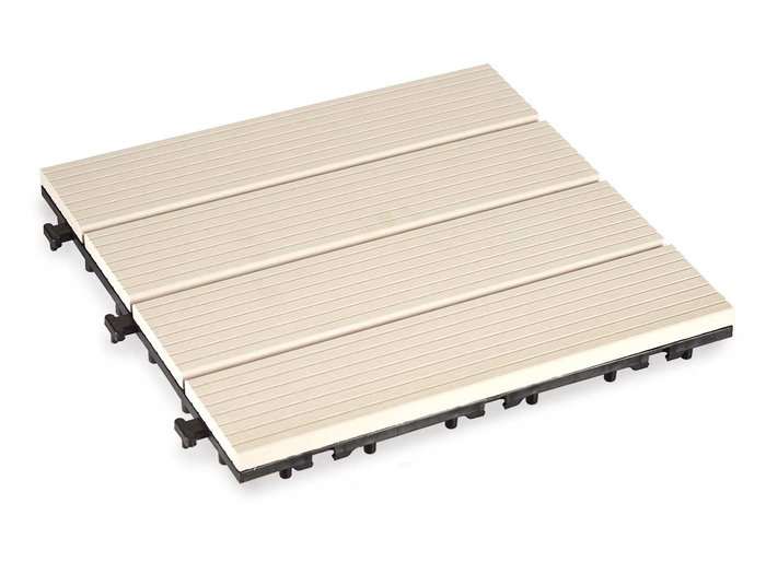 Ibergarden Baldosa Composite Beige 30x2,6x30 cm WPC (Set de 6)